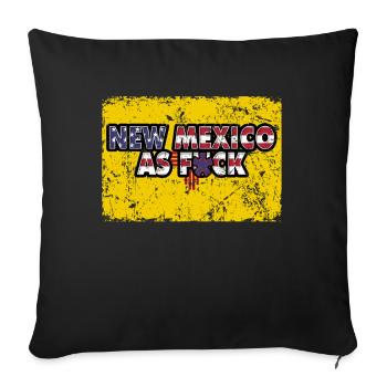 America US Flag State Flag New Mexico - Sofa pillowcase 17,3'' x 17,3'' (45 x 45 cm) - black - Front