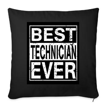 Technician Best Technician - Sofa pillowcase 17,3'' x 17,3'' (45 x 45 cm) - black - Front