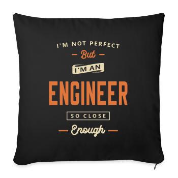Engineer Funny Job Title Profession Birthday - Sofa pillowcase 17,3'' x 17,3'' (45 x 45 cm) - black - Front