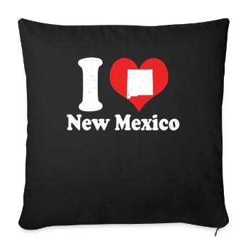 America Citizen US State Love I Heart New Mexico - Sofa pillowcase 17,3'' x 17,3'' (45 x 45 cm) - black - Front