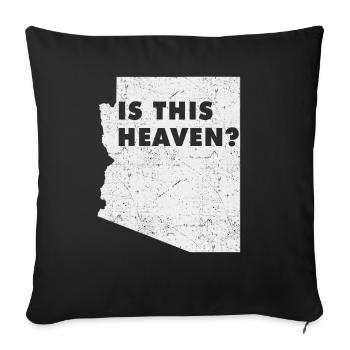 Carte terrestre Amérique État américain Accueil Paradis Arizona - Housse de coussin décorative 45 x 45 cm - noir - Devant