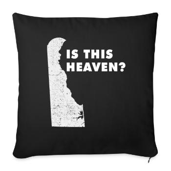 Land Map America US State Home Heaven Delaware - Sofa pillowcase 17,3'' x 17,3'' (45 x 45 cm) - black - Front