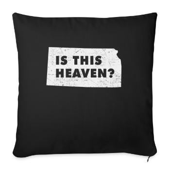 Land Map America US State Home Heaven Kansas - Sofakissenbezug 45 x 45 cm - Schwarz - Vorne