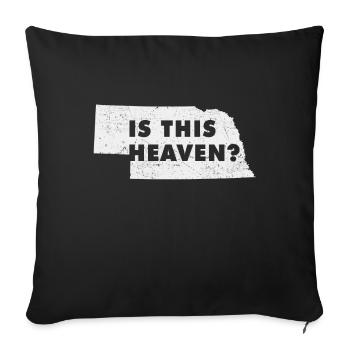 Carte terrestre Amérique État américain Accueil Paradis Nebraska - Housse de coussin décorative 45 x 45 cm - noir - Devant