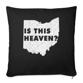 Land Map America US State Home Heaven Ohio - Sofakissenbezug 45 x 45 cm - Schwarz - Vorne