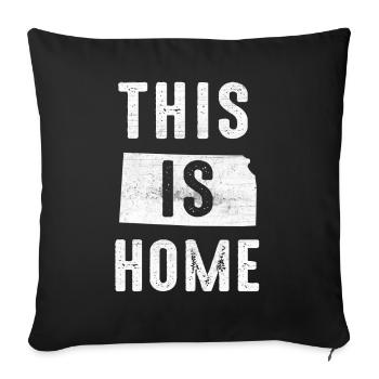 Map America US State Flag This Home Kansas - Sofa pillowcase 17,3'' x 17,3'' (45 x 45 cm) - black - Front