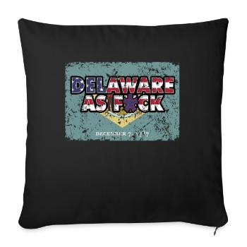 America US Flag State Flag Delaware - Sofakissenbezug 45 x 45 cm - Schwarz - Vorne
