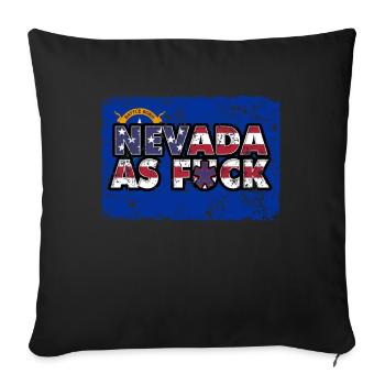 America US Flag State Flag Nevada - Sofa pillowcase 17,3'' x 17,3'' (45 x 45 cm) - black - Front