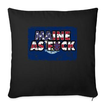America US Flag State Flag Maine - Sofa pillowcase 17,3'' x 17,3'' (45 x 45 cm) - black - Front