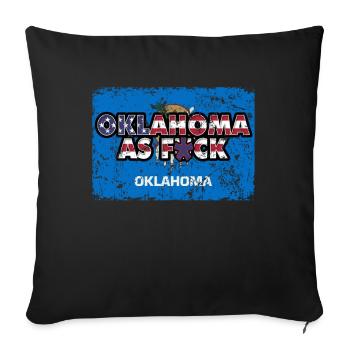 America US Flag State Flag Oklahoma - Sofakissenbezug 45 x 45 cm - Schwarz - Vorne