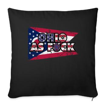 America US Flag State Flag Ohio - Sofakissenbezug 45 x 45 cm - Schwarz - Vorne
