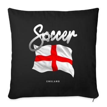 England Soccer - English Flag - Sofa pillowcase 17,3'' x 17,3'' (45 x 45 cm) - black - Front