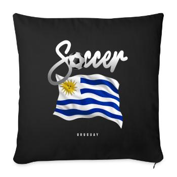 Uruguay Soccer - uruguayan Flag - Sofa pillowcase 17,3'' x 17,3'' (45 x 45 cm) - black - Front