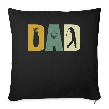Golfing Dad Lovers Fathers Day - Sofakissenbezug 45 x 45 cm - Schwarz - Vorne
