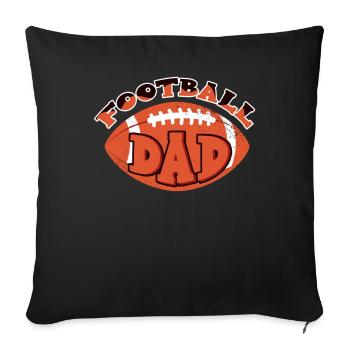 Football Papa Sports - Housse de coussin décorative 45 x 45 cm - noir - Devant
