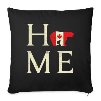 Home Canada Bear Proud Canadian Canada Day - Sofa pillowcase 17,3'' x 17,3'' (45 x 45 cm) - black - Front