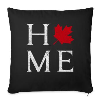 Maple Leaf Home Canada Proud Canadian Canada Day - Sofa pillowcase 17,3'' x 17,3'' (45 x 45 cm) - black - Front