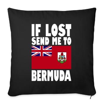 Bermuda Flagge Spruch - Sofakissenbezug 45 x 45 cm - Schwarz - Vorne