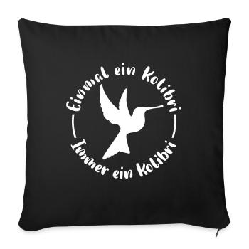 Kolibri Grundschule - Sofakissenbezug 45 x 45 cm - Schwarz - Vorne
