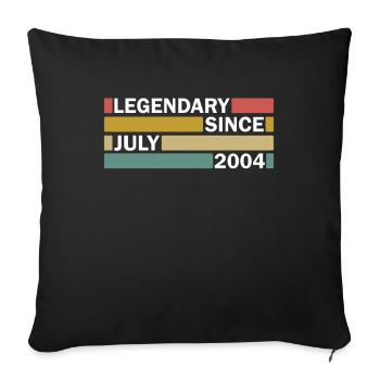 18ème anniversaire Juillet millésime 2004 idée cadeau - Housse de coussin décorative 45 x 45 cm - noir - Devant