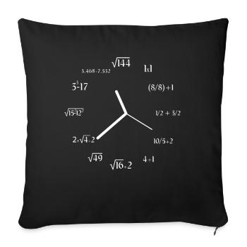 Formule Math Meme Math Equation Drôle Math Horloge - Housse de coussin décorative 45 x 45 cm - noir - Devant