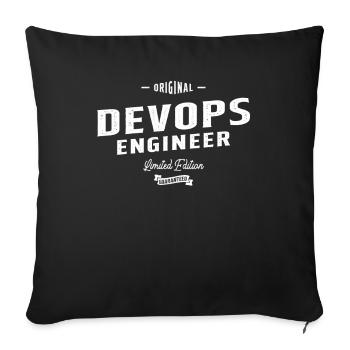 Devops Engineer Lustige Berufsbezeichnung Beruf - Sofakissenbezug 45 x 45 cm - Schwarz - Vorne