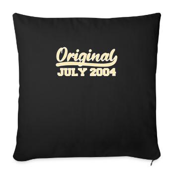 18ème anniversaire Juillet millésime 2004 idée cadeau - Housse de coussin décorative 45 x 45 cm - noir - Devant