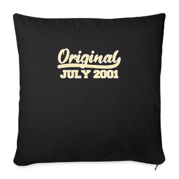21ème anniversaire Juillet millésime 2001 idée cadeau - Housse de coussin décorative 45 x 45 cm - noir - Devant