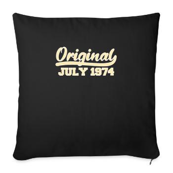 48ème anniversaire Juillet né 1974 Idée cadeau - Housse de coussin décorative 45 x 45 cm - noir - Devant