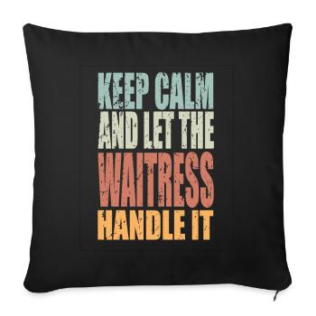 Keep Calm Service Saying Service Gift - Sofa pillowcase 17,3'' x 17,3'' (45 x 45 cm) - black - Front