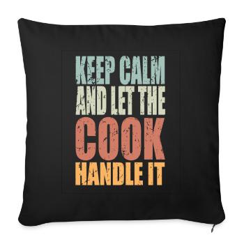 Keep Calm Koch Saying Cook Gift - Sofa pillowcase 17,3'' x 17,3'' (45 x 45 cm) - black - Front