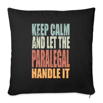 Verdict du parajuriste Keep Calm - Housse de coussin décorative 45 x 45 cm - noir - Devant