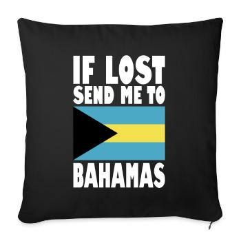 Drapeau des Bahamas - Housse de coussin décorative 45 x 45 cm - noir - Devant
