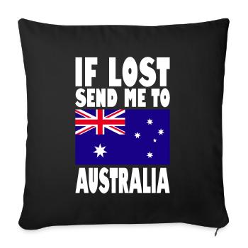 Drapeau de l’Australie - Housse de coussin décorative 45 x 45 cm - noir - Devant