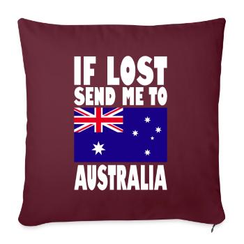 Drapeau de l’Australie - Housse de coussin décorative 45 x 45 cm - bordeaux - Devant