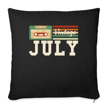 49. Geburtstag Juli Jahrgang 1973 Geschenkidee - Sofakissenbezug 45 x 45 cm - Schwarz - Vorne
