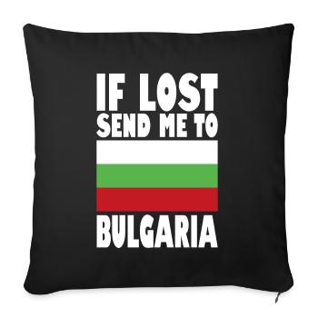 Dicton du drapeau de la Bulgarie - Housse de coussin décorative 45 x 45 cm - noir - Devant