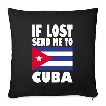 Drapeau de Cuba - Housse de coussin décorative 45 x 45 cm - noir - Devant
