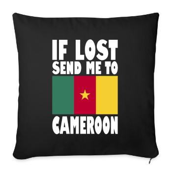 Drapeau du Cameroun - Housse de coussin décorative 45 x 45 cm - noir - Devant