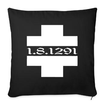 Schweiz T-shirt Geschenkidee - Sofakissenbezug 45 x 45 cm - Schwarz - Vorne