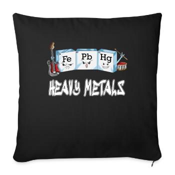 Fe Pb Hg Metal fans Chimie musicale Chimistes - Housse de coussin décorative 45 x 45 cm - noir - Devant