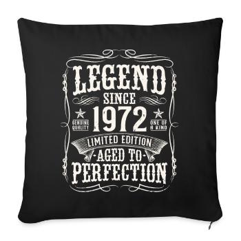 Legend 1972 Vintage Birthday Gift - Sofa pillowcase 17,3'' x 17,3'' (45 x 45 cm) - black - Front