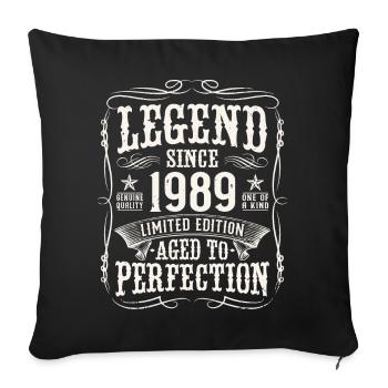 Legend 1989 Vintage Birthday Gift - Sofa pillowcase 17,3'' x 17,3'' (45 x 45 cm) - black - Front