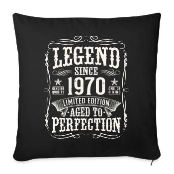 Legend 1970 Vintage Birthday Gift - Sofa pillowcase 17,3'' x 17,3'' (45 x 45 cm) - black - Front