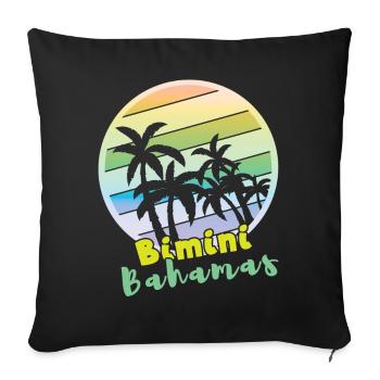 Vintage Beach Bahamas 2022 Tropical Hello Summer - Sofakissenbezug 45 x 45 cm - Schwarz - Vorne