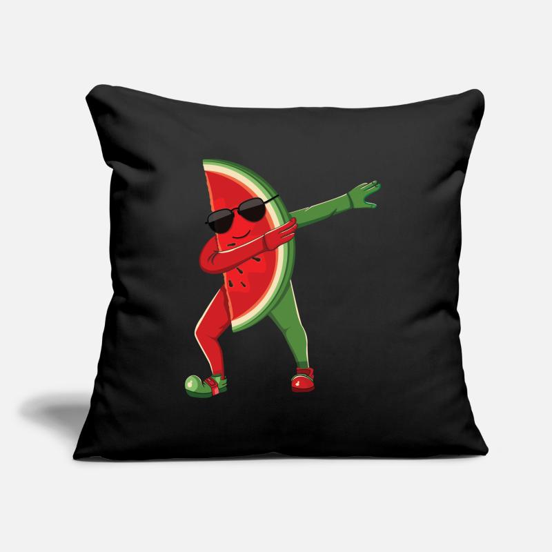 Plage 2022 Tropical Dabbing Pastèque Été Housse de coussin décorative 45 x 45 cm