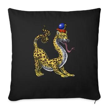 Mythologie égyptienne antique Serpopard - Housse de coussin décorative 45 x 45 cm - noir - Devant