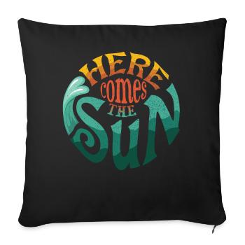 Comes Sun Beach 2022 Tropical Hello Summer - Sofakissenbezug 45 x 45 cm - Schwarz - Vorne