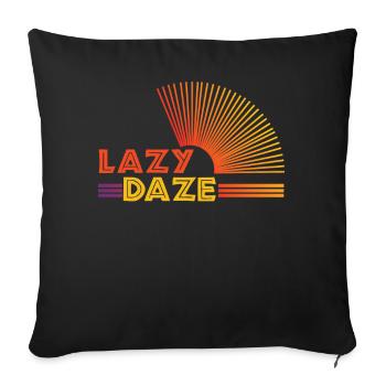 Lazy Spring Toy Beach 2022 Tropical Hello Summer - Sofakissenbezug 45 x 45 cm - Schwarz - Vorne