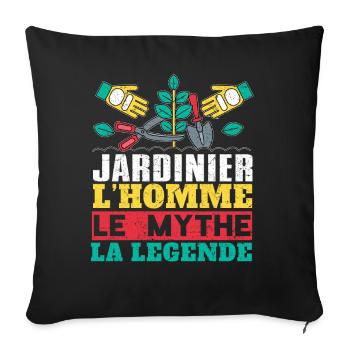 Hands Tools Man Legend Gardener Gardening Garden - Sofakissenbezug 45 x 45 cm - Schwarz - Vorne